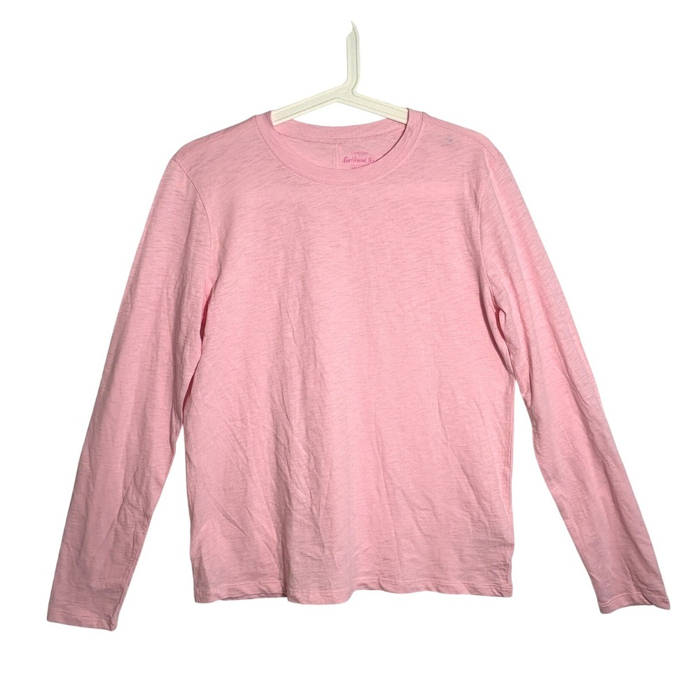 J.Crew Crewcuts Girls Pink Long Sleeve Girlfriend Tee Slub Cotton XXL‎ 15-16